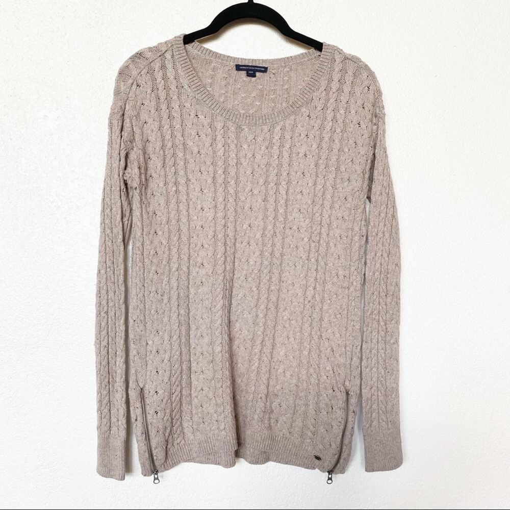 American Eagle Outfitters Fisherman Side Zip Sweater Size Medium